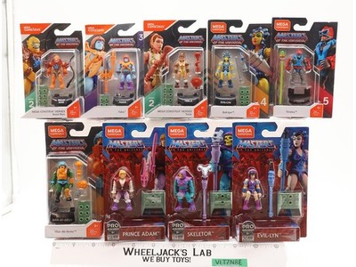 Lot of 9 Mega Construx Figures Masters of the Universe 2019 Mattel NEW SEALED
