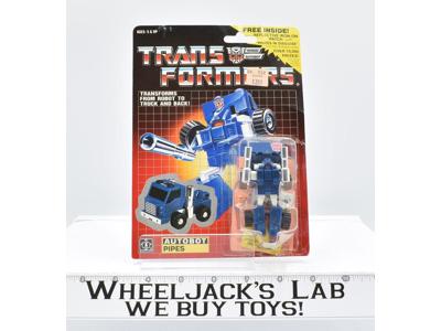 Pipes W/ BUBBLE 100% Complete Vintage Hasbro 1986 G1 Transformers Action Figure