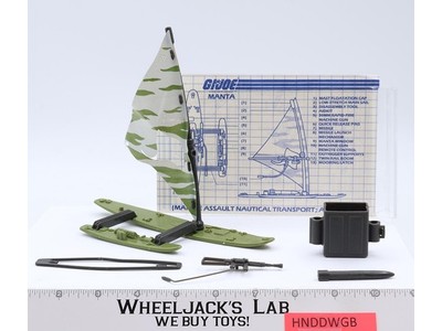 Manta Windsurfer Board 100% Complete G.I. Joe 1984 Hasbro Vintage Vehicle