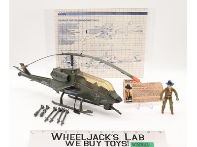 Dragonfly Assault Copter W/ Wild Bill 100% Complete GI Joe 1983 Vintage Vehicle