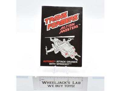 Sprocket Action Masters Figure Instruction Booklet Manual 1990 G1 Transformers