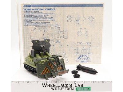 Bomb Disposal 100% Complete GI Joe 1985 Hasbro Action Figure Vehicle