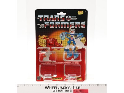 Ramhorn & Eject Cardback & Bubble 1986 Vintage Hasbro G1 Transformers Figure