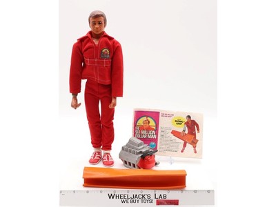 Steve Austin Six Million Dollar Man Bionic Man W/Bionic Grip 1975 Complete Works