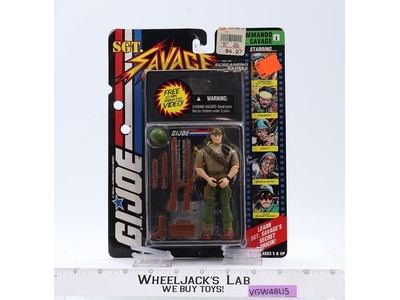 Commando Sgt. Savage W/Video GI Joe1994 Hasbro Action Figure NEW MOSC SEALED