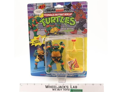 Headdroppin' Mike W/Cardback Bubble Complete TMNT 1991 Playmates Action Figure