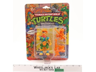 Walkabout 100% Complete W/Card Bubble TMNT 1991 Playmates Vintage Action Figure