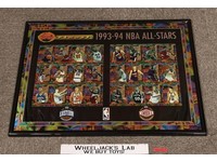Topps Finest 1993-94 NBA All-Stars Commemorative Framed Un-Cut Sheet