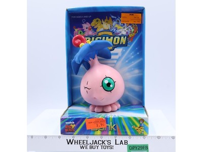 Yokomon Vinyl Coin Bank Piggy Bank Digimon 1999 Fun-4-All Fox Kids NEW MIB