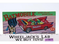 Batmobile Battery Operated Mystery Action Tin Litho W/ Box 1960s-70s KH Taiwan