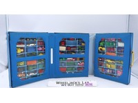 Matchbox 72 Deluxe Car Carry Case W/ Trays & Diecast Cars Trucks 1960s 1970s Vtg