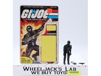 Snake Eyes V1 Straight Arms Complete 32 Cardback Unpunched 1982 G.I. Joe Hasbro