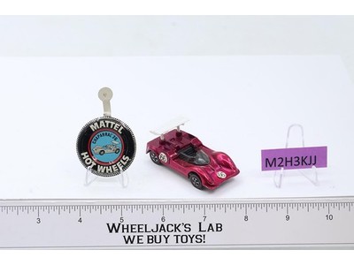 Chaparral 2G Spectraflame Rose w/ Button 1969 Hot Wheels Mattel Redline Vtg RL