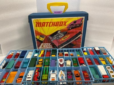 Matchbox 48 Car Carry Case W/ Trays & Diecast Cars Trucks & Misc 1960s 1970s Vtg