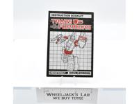Doublecross Action Figure Instruction Manual Booklet 1987 Hasbro G1 Transformers