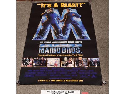 Super Mario Bros 1993 Rolled Movie Poster Video Rental Store Promo 40 x 27