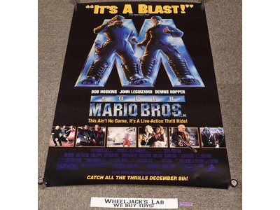 Super Mario Bros 1993 Rolled Movie Poster Video Rental Store Promo 40 x 27
