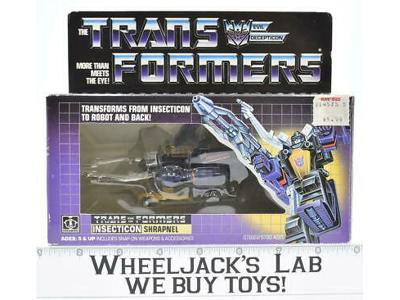 Shrapnel MIB 100% Complete E 1985 Vintage Hasbro Action Figure G1 Transformers