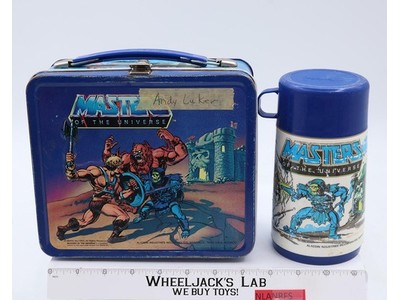 He-Man Masters of the Universe MOTU Aladdin 1984 Lunch Box W/ Thermos Mug
