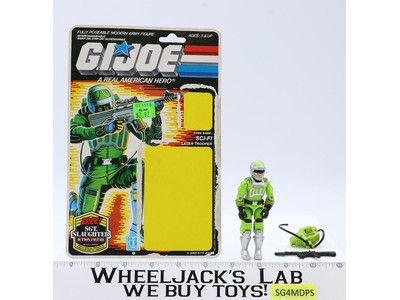 Sci-Fi V1 100% Complete W/ 36 Cardback & Bubble G.I. Joe 1986 Hasbro Vintage