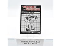 Downshift Action Figure Instruction Manual Booklet 1985 Hasbro G1 Transformers