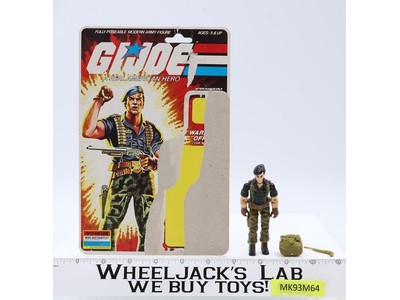 Flint V1 100% Complete W/ 34 Cardback 1985 G.I. Joe Hasbro Vintage Action Figure