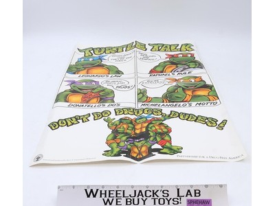 Turtle Talk Don't Do Drugs Poster Teenage Mutant Ninja Turtles TMNT 25" x 18"