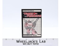Inferno Action Figure Vintage Instruction Manual 1985 Hasbro G1 Transformers