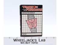 Time Warrior Watch Instructions Manual Booklet 1989 Hasbro G1 Transformers