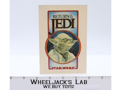Star Wars Fan Club Return of the Jedi Yoda Sticker ROTJ