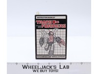 Omega Supreme Action Figure Instruction Manual 1985 Hasbro G1 Transformers