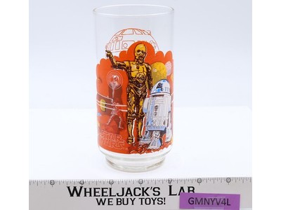 Star Wars R2-D2 & C-3PO Burger King Glass Cup 1977 Lucasfilm Coca-Cola Vintage