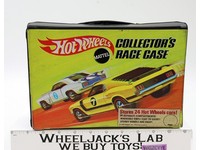 24 Car Collector's Race Case Storage w/ 2 Trays Black Hot Wheels 1969 Mattel