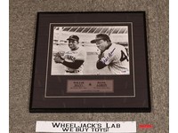 Willie Mays & Hank Aaron Framed AUTOGRAPHED Picture 8x10 W/ COA 173/1000