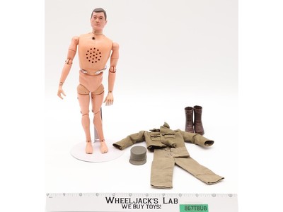 Talking Action Soldier Painted Black Hair 12" GI Joe 1960's Hasbro Action Figure