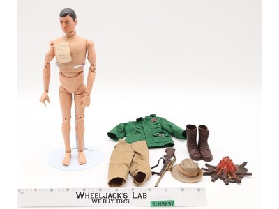 White Tiger Hunt 1970 Painted Black Hair 1964 GI Joe Hasbro 12" Vintage Figure