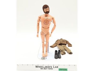 Talking Commander Flocked Brown Hair Beard 12" 1970 GI Joe Hasbro Action Figure