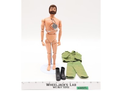 Talking Commander Flocked Brown Hair Beard 12" 1970 GI Joe Hasbro Action Figure