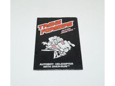 Over-run Action Figure Robot Instruction Manual 1989 Hasbro G1 Transformers