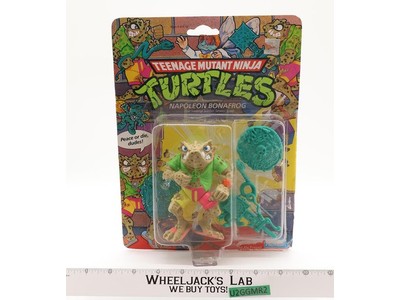 Napoleon Bonafrog w/ Cardback & Bubble 100% Complete TMNT 1990 Playmates Vintage