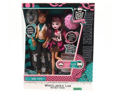 Draculaura & Clawd Wolf Monster High Forbitten Love 2010 Mattel Doll NEW