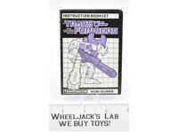 Hun-Gurrr Action Figure Instruction Booklet Manual 1987 Vintage G1 Transformers