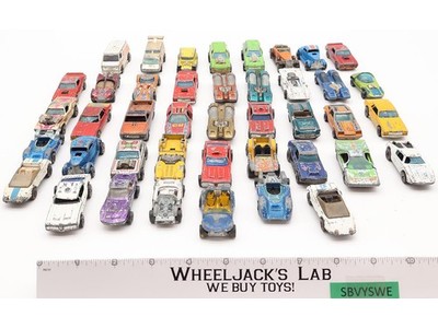 Lot of 42 Redlines Vehicles/Trucks/Cars by Hot Wheels Vintage 1960s/70s Toy Cars