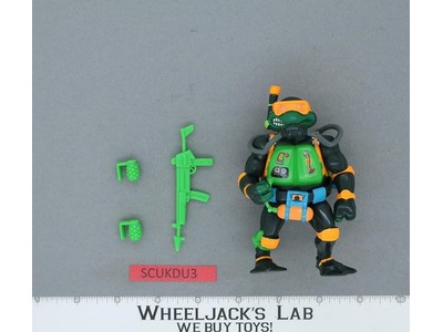 Navy Seal Mike 100% Complete Teenage Mutant Ninja Turtles 1992 Playmates Vintage