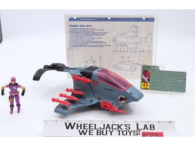 Cobra Sea Ray W/ Sea Slug GI Joe 1987 Hasbro Action Figure Vehicle