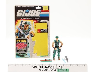 Muskrat 100% Complete W/ 34 Cardback 1988 G.I. Joe Vintage Hasbro Action Figure