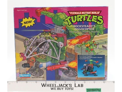 Rocksteady's Pogocopter 100% Complete TMNT 1991 Playmates Action Figure Vehicle