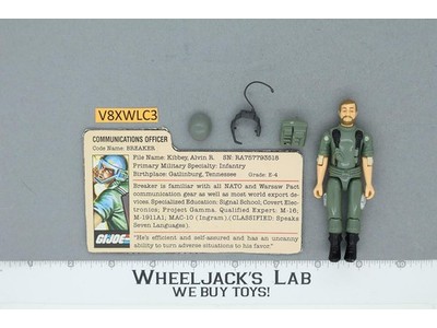 Breaker V1 Straight Arm 100% Complete G.I. Joe 1982 Hasbro Vintage Action Figure