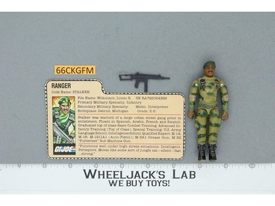 Stalker V1.5 Swivel Arm 100% Complete G.I. Joe 1983 Hasbro Vintage Action Figure