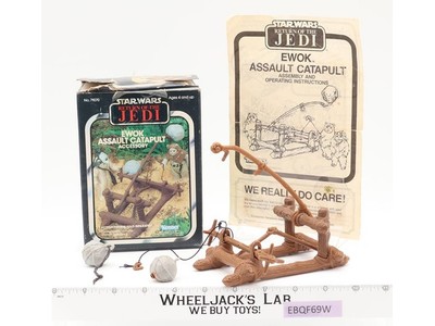 Ewok Assault Catapult 100% Complete W/ BOX Star Wars ROTJ 1983 Kenner Vehicle